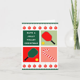 Pickleball Weihnachtskarten Feiertagskarte