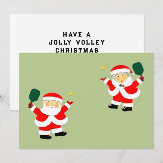 Pickleball Weihnachtskarten Feiertagskarte (Vorne/Hinten)