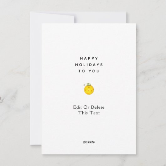 Pickleball Weihnachtskarten Feiertagskarte (Rückseite)