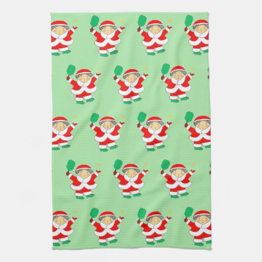 Pickleball Weihnachtsküche Handtuch (Vertikal)