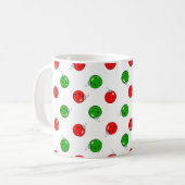 Pickleball Weihnachtsschmuck Red Green auf White Kaffeetasse (Vorderseite Links)