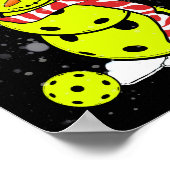 Pickleball Weihnachtsschneemann mit Hut des Weihna Poster (Ecke)