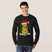Pickleball Weihnachtsschneemann mit Hut des Weihna T-Shirt (Vorne ganz)
