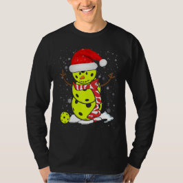 Pickleball Weihnachtsschneemann mit Hut des Weihna T-Shirt