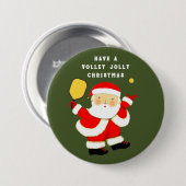 Pickleball-Weihnachtsstrumpf-Füller Button (Vorne & Hinten)