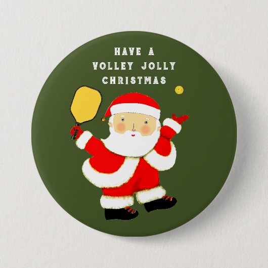 Pickleball-Weihnachtsstrumpf-Füller Button (Vorderseite)