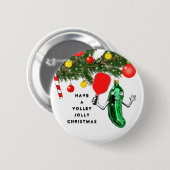 Pickleball-Weihnachtsstrumpf-Füller Button (Vorne & Hinten)
