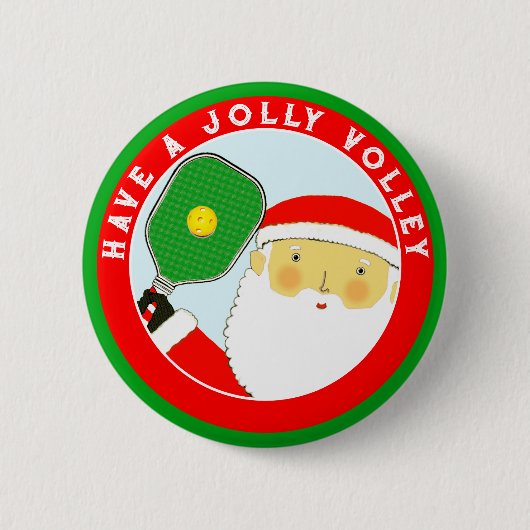 Pickleball-Weihnachtsstrumpf-Füllknöpfe Button (Vorderseite)