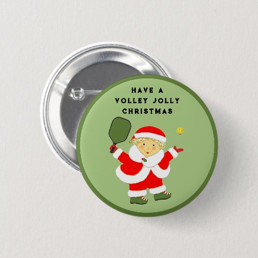 Pickleball-Weihnachtsstrumpf-Füllung Button (Vorne & Hinten)