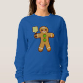 Pickleball WeihnachtsSweatshirt - Gingerbreadman Sweatshirt (Vorderseite)