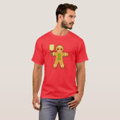 Pickleball WeihnachtsT - Shirt - Gingerbreadman (Vorne ganz)