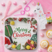 Pickleball Weihnachtsthema Pappteller (Party)