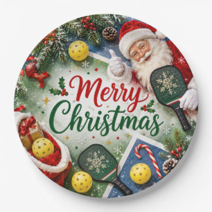 Pickleball Weihnachtsthema  Pappteller