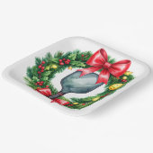 Pickleball Weihnachtsthema Pappteller (Gewinkelt)