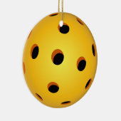 Pickleball Weihnachtsverzierung - Keramik-Kreis Keramik Ornament (Rechts)