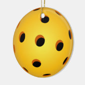 Pickleball Weihnachtsverzierung - Keramik-Kreis Keramik Ornament (Links)