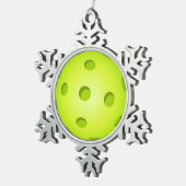 Pickleball Weihnachtsverzierungs-Schneeflocke Schneeflocken Zinn-Ornament (Rechts)