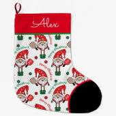 Pickleball 🎅 Weihnachtsweihnachtsfest Großer Weihnachtsstrumpf (Vorderseite)
