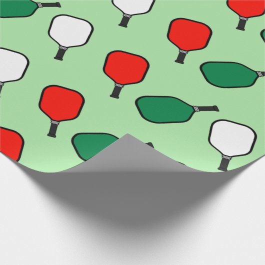 Pickleball Weihnachtswrapping Paper Geschenkpapier (Ecke)