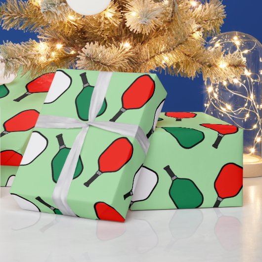 Pickleball Weihnachtswrapping Paper Geschenkpapier (Feiertage)