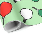 Pickleball Weihnachtswrapping Paper Geschenkpapier (Rolleneckpunkt)