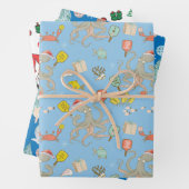 Pickleball Weihnachtswrapping Paper Sheets Geschenkpapier Set (Beispiel)