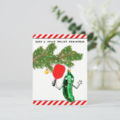 Pickleball Weihnachtszeit Feiertagskarte (Stehend Vorderseite)