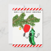 Pickleball Weihnachtszeit Feiertagskarte (Vorderseite)