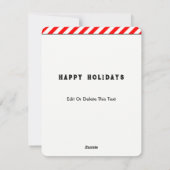 Pickleball Weihnachtszeit Feiertagskarte (Rückseite)