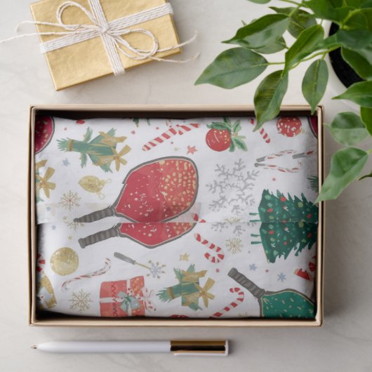 Pickleball Weihnachtszettel Seidenpapier (Geschenk)