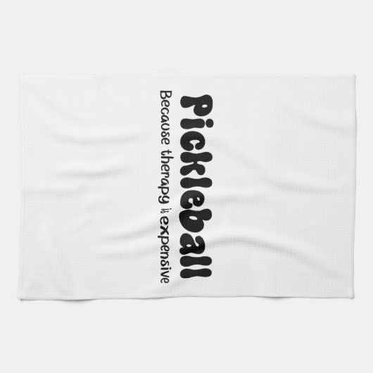 Pickleball, weil Therapie teuer ist - lustig Geschirrtuch (Horizontal)