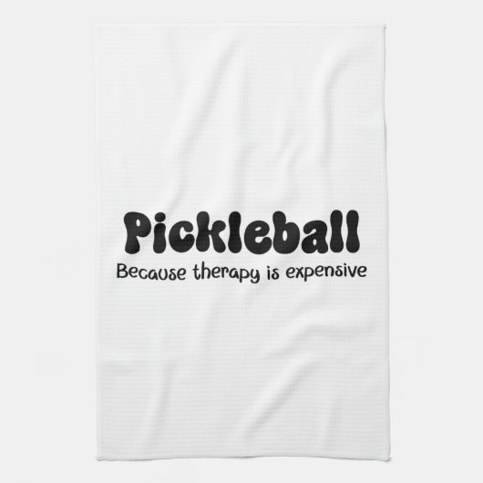 Pickleball, weil Therapie teuer ist - lustig Geschirrtuch (Vertikal)