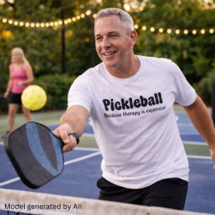Pickleball, weil Therapie teuer ist - lustig Tri-Blend Shirt