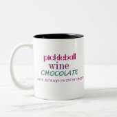 PICKLEBALL WEIN CHOC - nicht in dieser Reihenfolge Zweifarbige Tasse (Links)