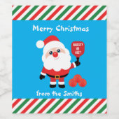 Pickleball 🎅 weinetikett (Einzelnes Label)