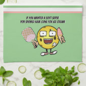 Pickleball, wenn du Soft Serve Will, geht auf Eisc Geschirrtuch (Gefaltet)