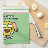 Pickleball, wenn du Soft Serve Will, geht auf Eisc Geschirrtuch (Viertel Falte)