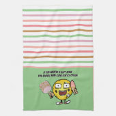 Pickleball, wenn du Soft Serve Will, geht auf Eisc Geschirrtuch (Vertikal)