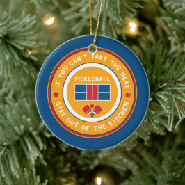 Pickleball: wenn man die Hitze nicht nehmen kann.. Keramik Ornament