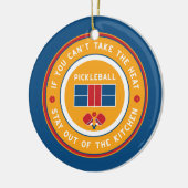Pickleball: wenn man die Hitze nicht nehmen kann.. Keramik Ornament (Links)