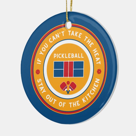 Pickleball: wenn man die Hitze nicht nehmen kann.. Keramik Ornament (Links)