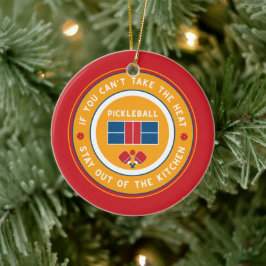 Pickleball: wenn man die Hitze nicht nehmen kann.. Keramik Ornament