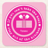 Pickleball: wenn Sie den benutzerdefinierten Hitze Rechteckiger Pappuntersetzer (Vorderseite)