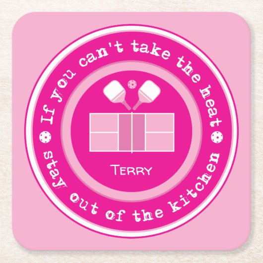 Pickleball: wenn Sie den benutzerdefinierten Hitze Rechteckiger Pappuntersetzer (Vorderseite)