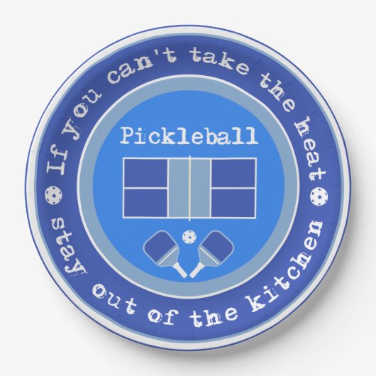 Pickleball: Wenn Sie die Hitze nicht nehmen können Pappteller (Vorderseite)