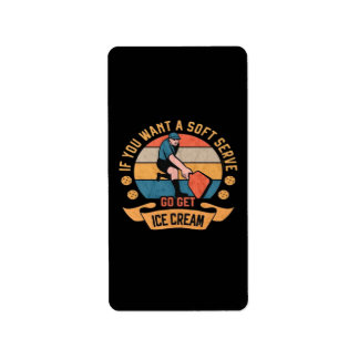 Pickleball Wenn Sie wollen Soft Serve gehen Ice Cr Adressaufkleber