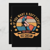 Pickleball Wenn Sie wollen Soft Serve gehen Ice Cr Save The Date (Vorne/Hinten)