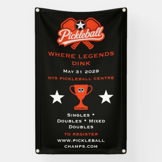 Pickleball-Wettbewerbsturnier Banner (Vertikal)