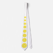 Pickleball White Neck Tie Krawatte (Vorderseite)