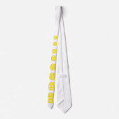 Pickleball White Neck Tie Krawatte (Rückseite)